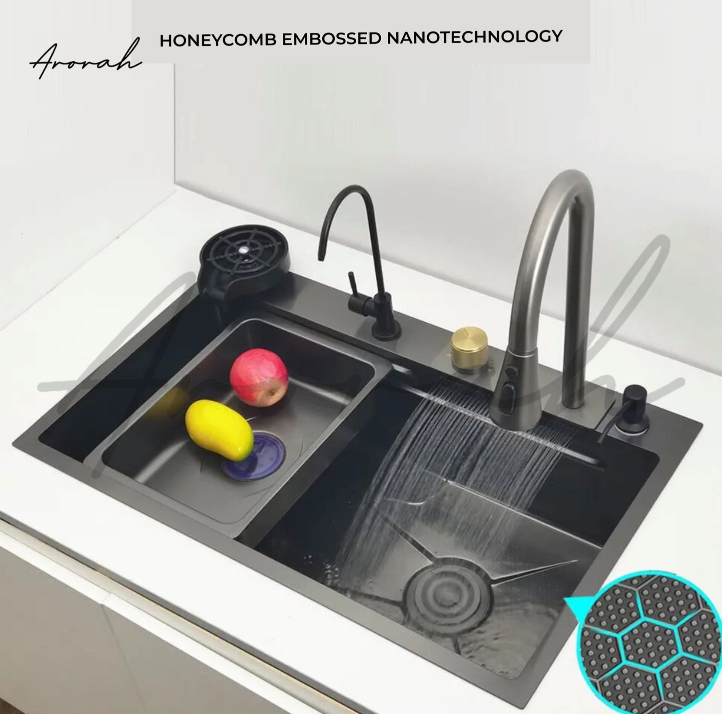 Modern Waterfall Drop-In Sink Set