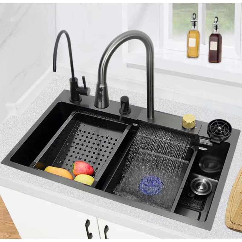 Modern Waterfall Drop-In Sink Set