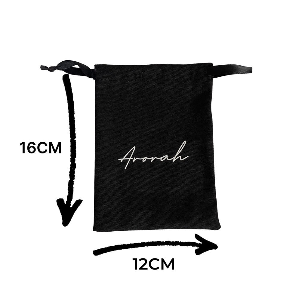 Canvas Drawstring Gift Bag Size 16cm x 12cm