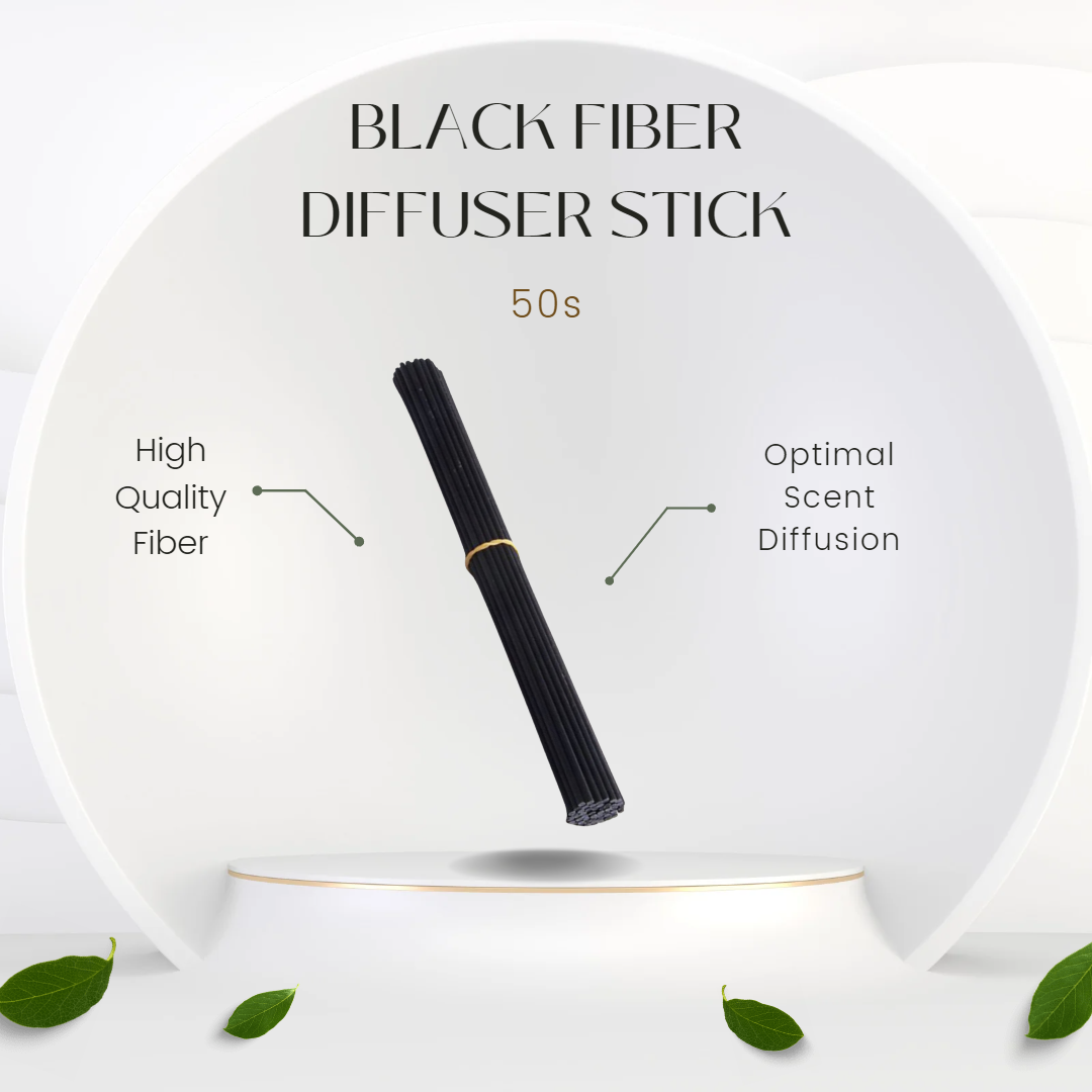 Premium Black Fiber Reed Diffuser Sticks - 50s