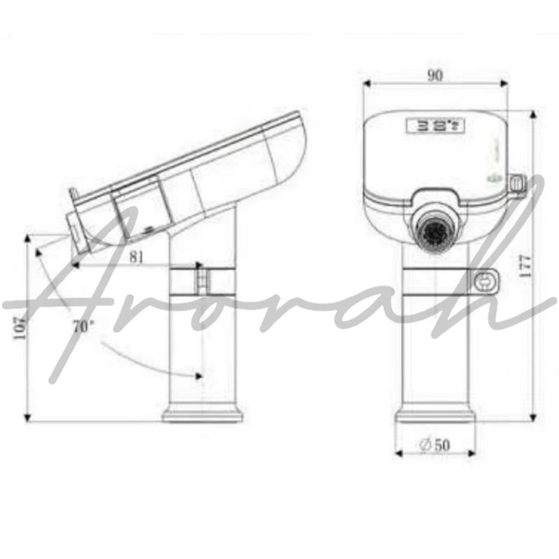 Crystalline Faucet With Thermostatic And Temperature Display For Washroom/Toilet Sink Vanity