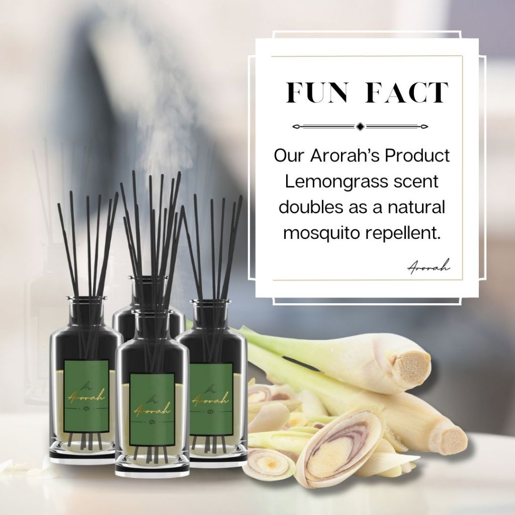 Lemongrass Bundle X4 180ml Reed Diffuser Home Mosquito Repellent Home Essential Gift Exchange Set