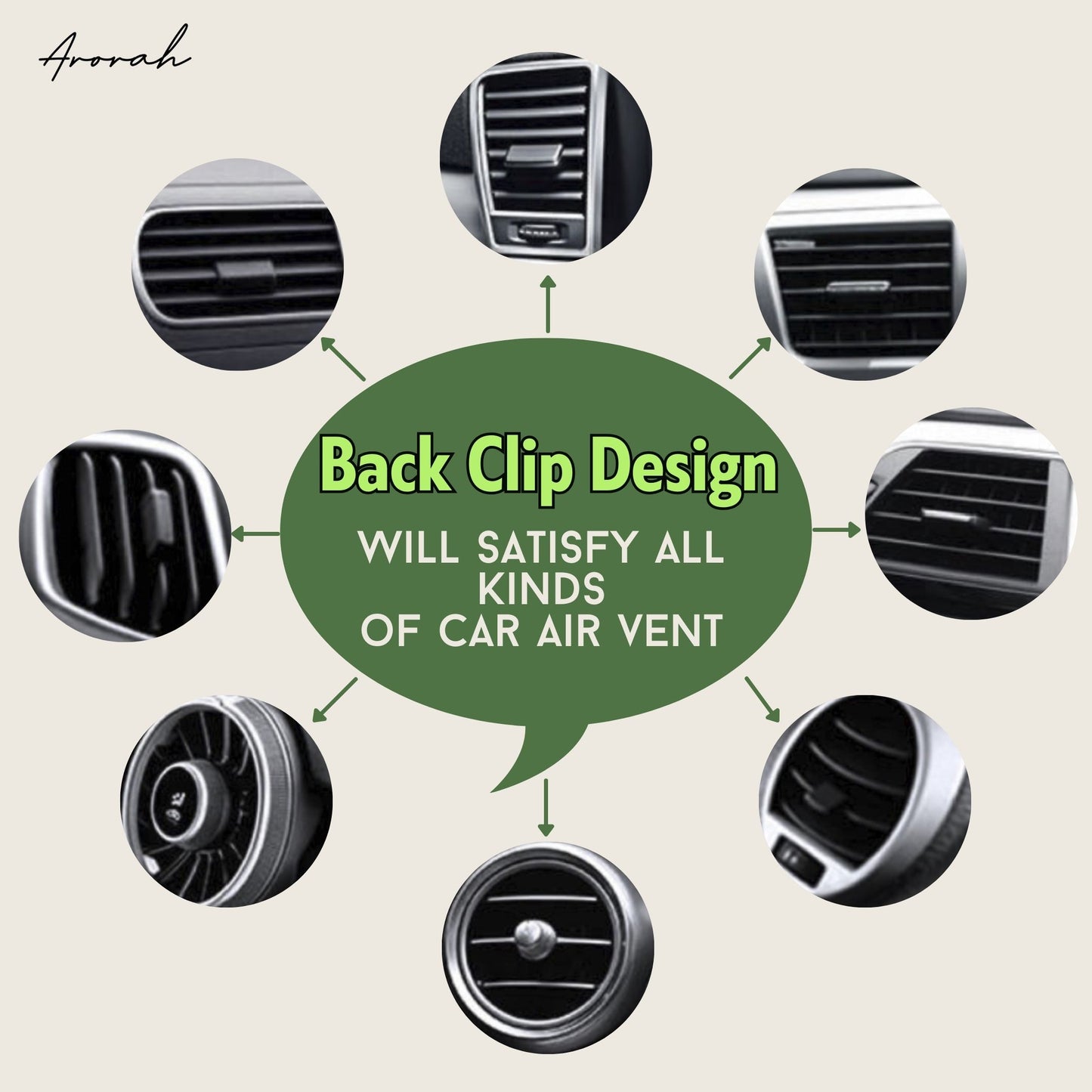 Glow Vent Car Nebulizer Ultrasonic Waterless Essential Oil Diffuser