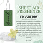 Car/Wardrobe/Cabinet/Toilet Sheet Air Freshener Perfume