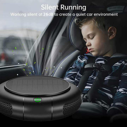 Solar Car/Room/Protable Air Purifier Wireless Rechargable With Ionizer Activated Carbon Filter And ScentCapsule