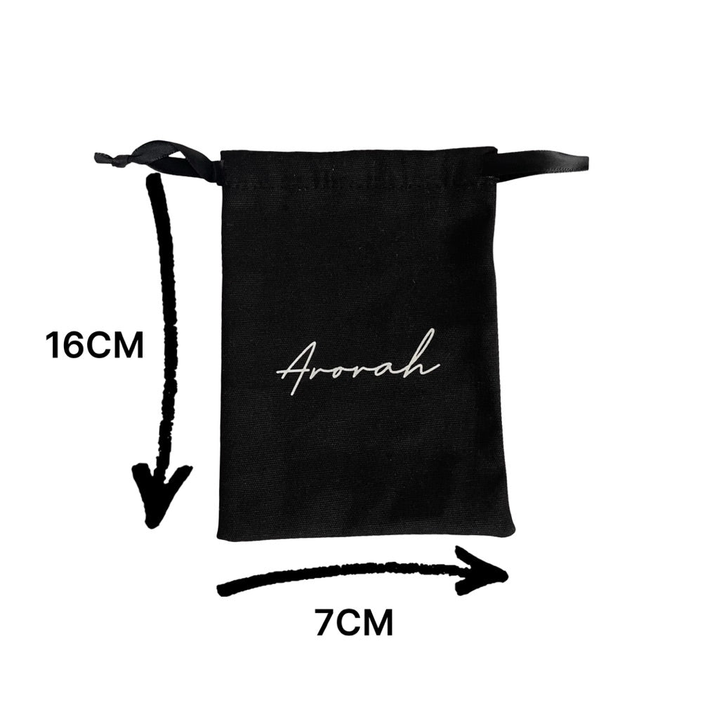 Canvas Drawstring Gift Bag Size 16cm x 7cm