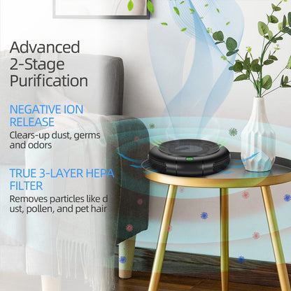 Solar Car/Room/Protable Air Purifier Wireless Rechargable With Ionizer Activated Carbon Filter And ScentCapsule