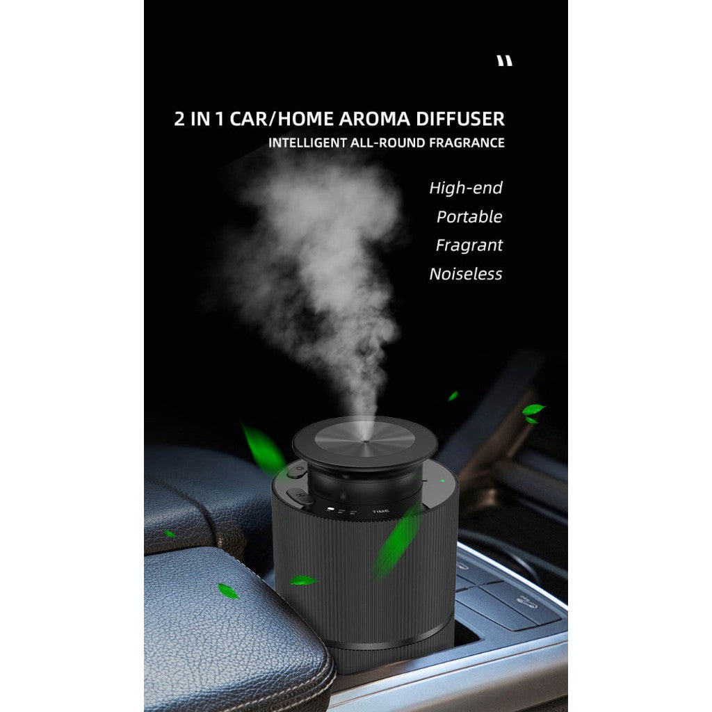 ARORAH Carroma Essential Oil Smart Stand Car/Home Nebulizer Air Freshener Scent Aroma Oil Diffuser