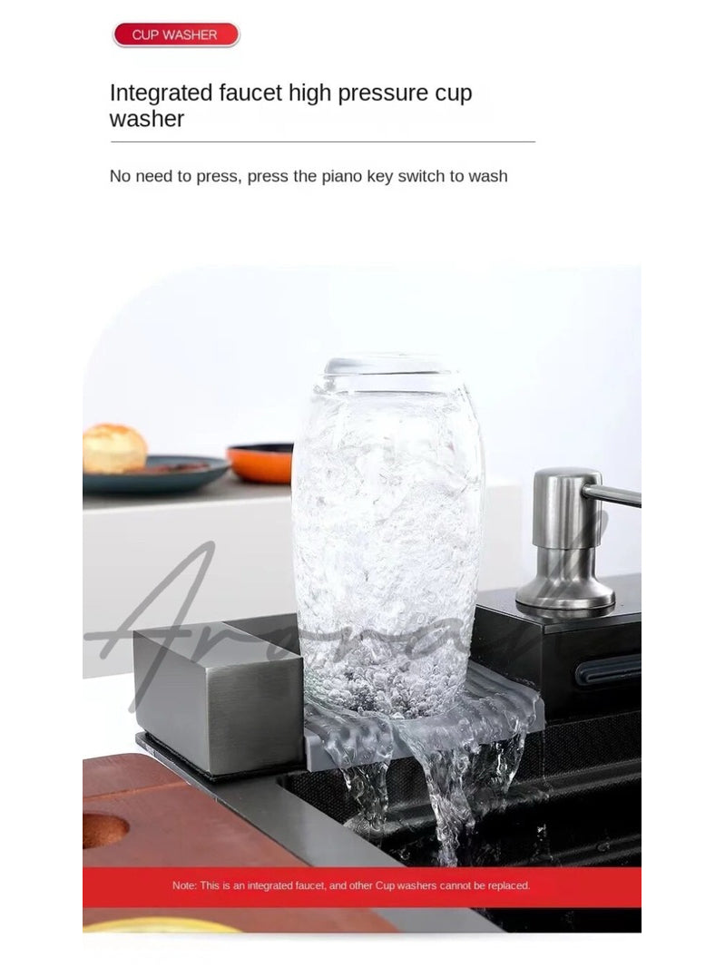 Piano Hydropower Modern Waterfall Kitchen Sink Set