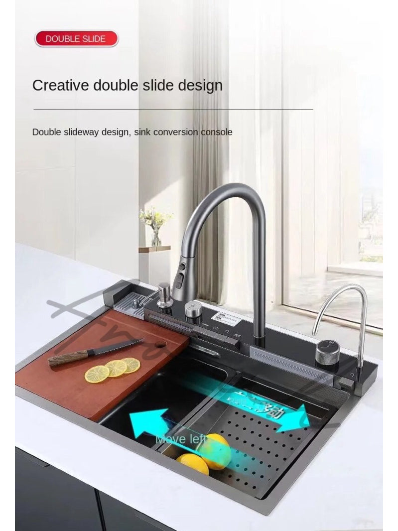 Piano Hydropower Modern Waterfall Kitchen Sink Set