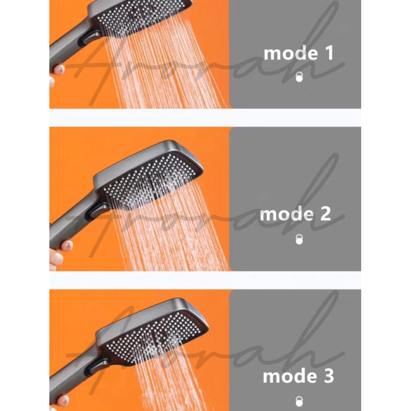 3 different modes shower rain set