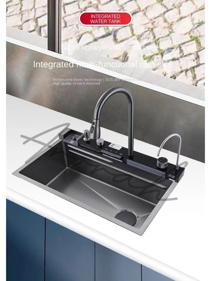 Piano Hydropower Modern Waterfall Kitchen Sink Set