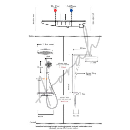 Ellipse Modern Waterfall Shower Set
