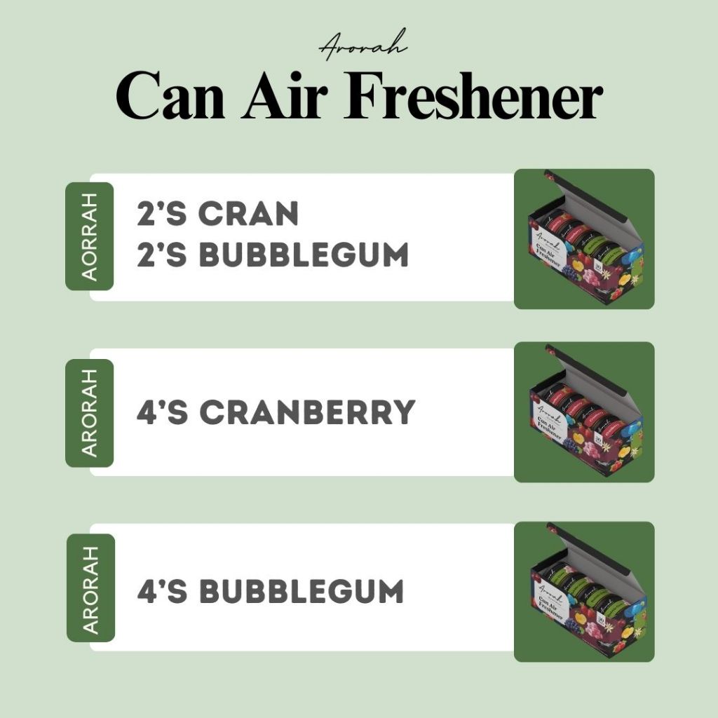 Car Can Freshener Top Scent Gift Set  Gift  Ideas 4’s In A Box