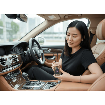 [ARORAH] 15ml Car Perfume Reed Diffuser With Air Vent Clip – No Tilt Needed Car Perfume Bottle